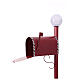 Christmas letter mailbox with street lamp 115x20x45 cm s5