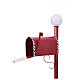 Christmas letter mailbox with street lamp 115x20x45 cm s5