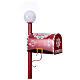 Christmas letter mailbox with street lamp 115x20x45 cm s6