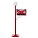 Christmas letter mailbox with street lamp 115x20x45 cm s8