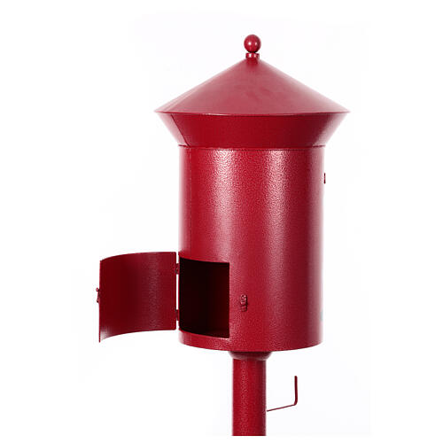 Postkasten in weihnachtlichem Rot, Metall, 120x35x35 cm 5