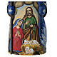 Ded Moroz 19 cm cape bleue scène Nativité s2
