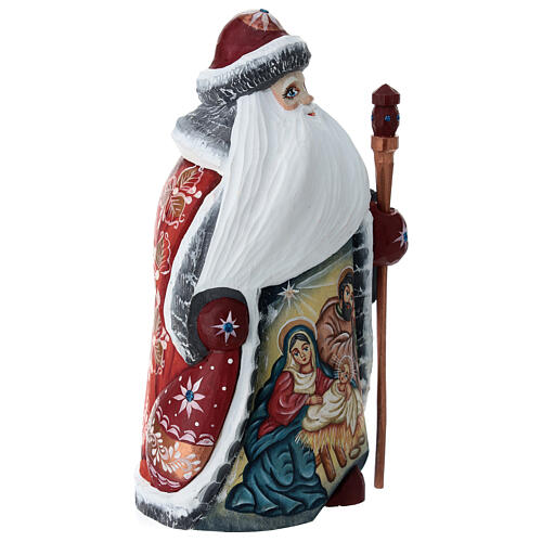 Babbo Natale Scena Natività 18 cm mantello rosso 4