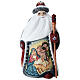 Santa Claus red coat with Nativity scene 18 cm s1