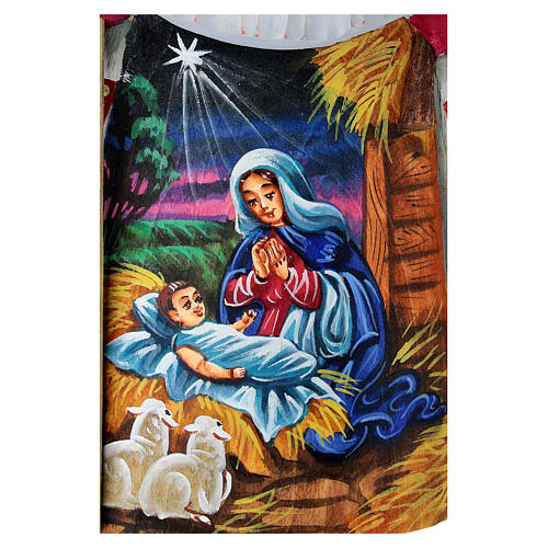 Nonno Gelo 18 cm mantello rosso con bastone e albero di Natale 2