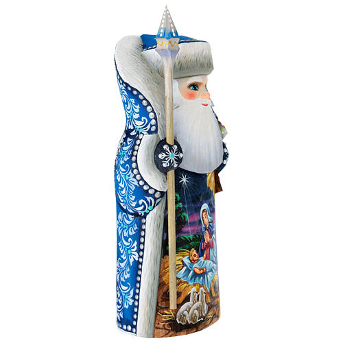 Ded Moroz with green coat, Nativity Scene, 7 in 4