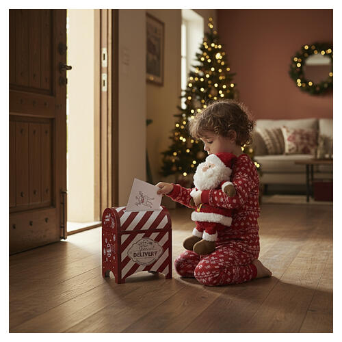 Santa Claus' letter casket, white and red, 10x8x6 in 2