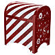 Santa Claus' letter casket, white and red, 10x8x6 in s5