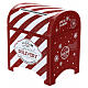 Santa Claus' letter casket, white and red, 10x8x6 in s1