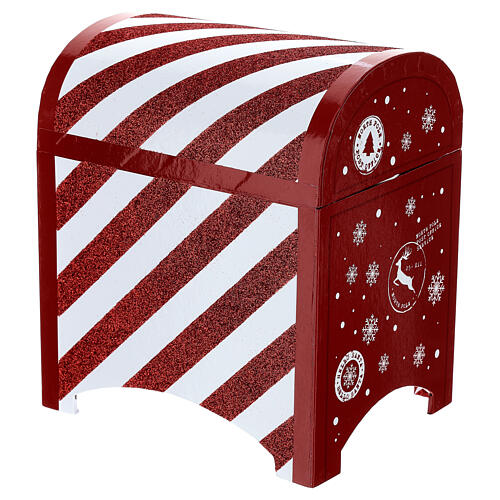 Scrigno portalettere Babbo Natale bianco rosso 25x20x20cm 8