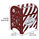 Scrigno portalettere Babbo Natale bianco rosso 25x20x20cm s3