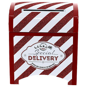 White red Santa Claus letter box 25x20x20cm