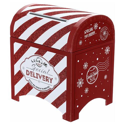 White red Santa Claus letter box 25x20x20cm 3