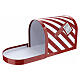Cassetta per lettere a Babbo Natale righe bianche rosse 25x20x25cm s2