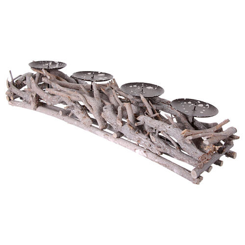 Rectangular Christmas candleholder with spikes, 20 in 3