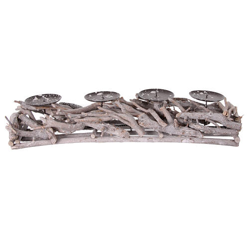 Porta candele natalizio con punzoni 50 cm 4