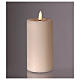 White LED candle h 13 cm diam 6.5 cm s2