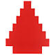 Calendrier de l'Avent rouge 40x10x45 cm avec tiroirs s5