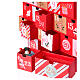 Red advent calendar with drawers 40X10X45 cm s2