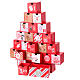 Red advent calendar with drawers 40X10X45 cm s3