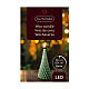 Flickering LED Christmas candle wax green tree timer h 18 cm s3