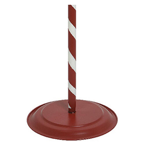 Red and white Christmas letterbox on a cane, 35x12x14 in 6