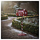 Red and white Christmas letterbox on a cane, 35x12x14 in s4