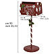 Buzón Papá Noel con pie rojo blanco 90x30x35 cm s3