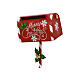 Cassetta postale Babbo Natale su stelo rossa bianca 90x30x35 cm s2