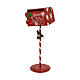 Caixa de correio Pai Natal com pedestal branco e vermelho 90x30x35 cm s1