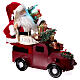 Santa Claus on sleigh with gifts and moving lights 40x40x20 cm s4