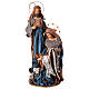Holy Family set Winter Elegance fabric resin on a base 40 cm  s1