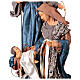 Holy Family set Winter Elegance fabric resin on a base 40 cm  s6
