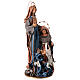 Holy Family set Winter Elegance fabric resin on a base 40 cm  s7