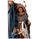 Holy Family set Winter Elegance fabric resin on a base 40 cm  s8