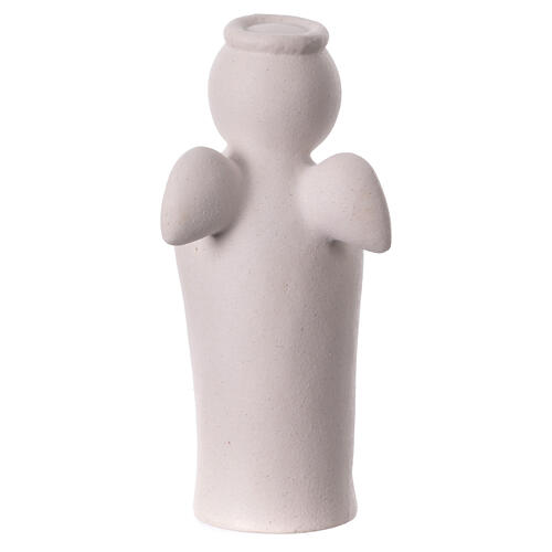 Ángel porcelana iluminado estrellas corazón dorado 20 cm 4