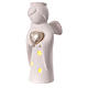 Porcelain angel illuminated with golden heart stars 20 cm s2