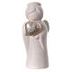 Porcelain stylised angel with golden heart, 5 in s1