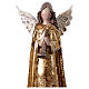 Golden stylised angel with trumpet, resin, 9 in s2