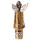Golden stylised angel with trumpet, resin, 9 in s5