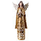 Golden angel statue trumpet stylized resin 24 cm s1