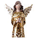 Golden praying angel with geometric motifs in stylized resin 30 cm s2