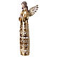 Golden praying angel with geometric motifs in stylized resin 30 cm s3