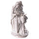 Sainte Famille avec âne statue porcelaine blanc vieilli 15x15x10 cm s3