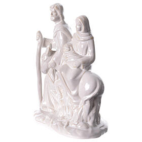 Flight into Egypt, old white porcelain, 8x6x3 in