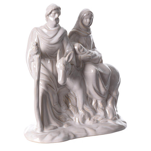 Flight into Egypt, old white porcelain, 8x6x3 in 3