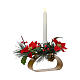 Portacandele 24 cm candela led stelle di Natale s2