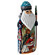 Santa Claus statue blue cloak painted Russia 18 cm s3