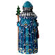 Santa Claus statue blue cloak painted Russia 18 cm s4