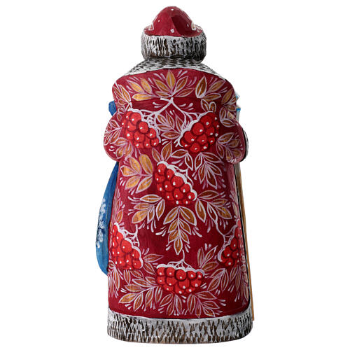 Weihnachtsmann aus Holz mit Darstellung der Geburt Christi, handgeschnitzt, Russland, 21 cm 4